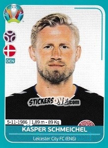 Sticker Kasper Schmeichel - UEFA Euro 2020 Preview. 568 stickers version n. DEN7 - Panini