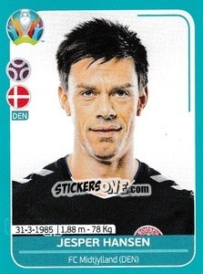 Sticker Jesper Hansen - UEFA Euro 2020 Preview. 568 stickers version n. DEN9 - Panini