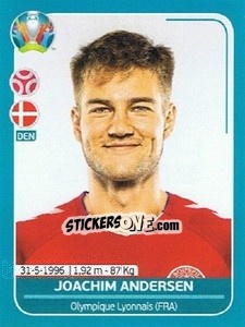 Sticker Joachim Andersen - UEFA Euro 2020 Preview. 568 stickers version n. DEN10 - Panini