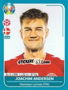 Figurina Joachim Andersen - UEFA Euro 2020 Preview. 568 stickers version - Panini