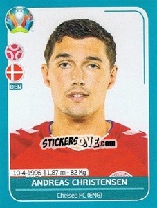 Sticker Andreas Christensen - UEFA Euro 2020 Preview. 568 stickers version - Panini