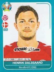 Sticker Henrik Dalsgaard - UEFA Euro 2020 Preview. 568 stickers version n. DEN12 - Panini