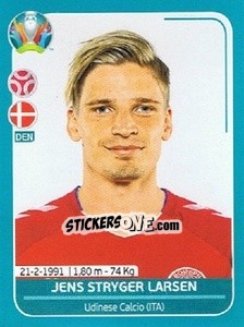 Sticker Jens Stryger Larsen - UEFA Euro 2020 Preview. 568 stickers version - Panini