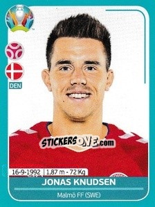 Sticker Jonas Knudsen - UEFA Euro 2020 Preview. 568 stickers version - Panini