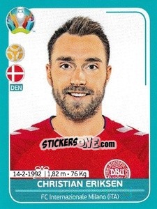 Figurina Christian Eriksen - UEFA Euro 2020 Preview. 568 stickers version - Panini