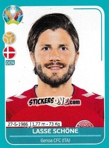 Sticker Lasse Schöne - UEFA Euro 2020 Preview. 568 stickers version n. DEN19 - Panini