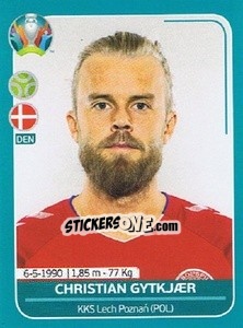 Sticker Christian Gytkjær - UEFA Euro 2020 Preview. 568 stickers version - Panini