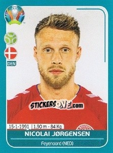 Sticker Nicolai Jørgensen - UEFA Euro 2020 Preview. 568 stickers version - Panini