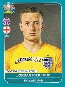 Sticker Jordan Pickford - UEFA Euro 2020 Preview. 568 stickers version - Panini