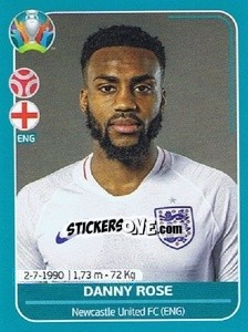 Cromo Danny Rose - UEFA Euro 2020 Preview. 568 stickers version - Panini