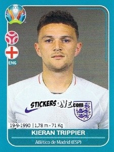 Sticker Kieran Trippier - UEFA Euro 2020 Preview. 568 stickers version n. ENG12 - Panini