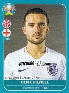 Sticker Ben Chilwell - UEFA Euro 2020 Preview. 568 stickers version - Panini