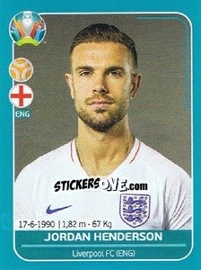 Sticker Jordan Henderson - UEFA Euro 2020 Preview. 568 stickers version - Panini