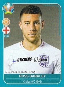 Sticker Ross Barkley - UEFA Euro 2020 Preview. 568 stickers version n. ENG19 - Panini
