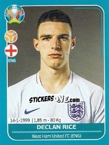 Sticker Declan Rice - UEFA Euro 2020 Preview. 568 stickers version n. ENG20 - Panini
