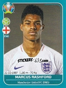 Sticker Marcus Rashford - UEFA Euro 2020 Preview. 568 stickers version n. ENG26 - Panini