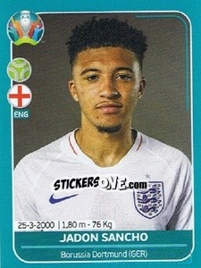Sticker Jadon Sancho - UEFA Euro 2020 Preview. 568 stickers version n. ENG27 - Panini