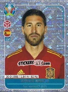 Sticker Sergio Ramos - UEFA Euro 2020 Preview. 568 stickers version n. ESP6 - Panini