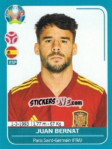 Sticker Juan Bernat - UEFA Euro 2020 Preview. 568 stickers version n. ESP13 - Panini
