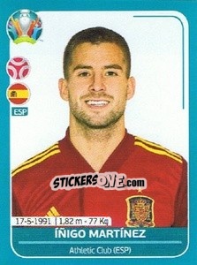 Sticker Íñigo Martínez - UEFA Euro 2020 Preview. 568 stickers version n. ESP14 - Panini