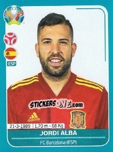 Sticker Jordi Alba - UEFA Euro 2020 Preview. 568 stickers version n. ESP15 - Panini