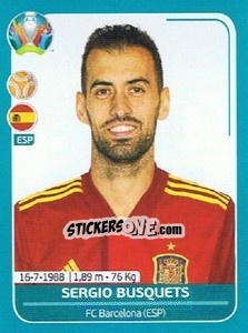 Cromo Sergio Busquets - UEFA Euro 2020 Preview. 568 stickers version - Panini