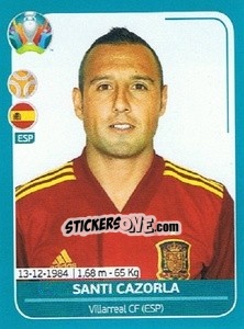 Sticker Santi Cazorla - UEFA Euro 2020 Preview. 568 stickers version n. ESP18 - Panini