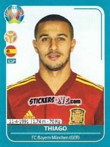 Sticker Thiago Alcántara - UEFA Euro 2020 Preview. 568 stickers version n. ESP19 - Panini