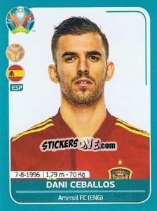 Sticker Dani Ceballos - UEFA Euro 2020 Preview. 568 stickers version n. ESP22 - Panini
