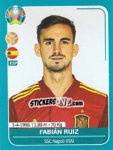 Sticker Fabián Ruiz - UEFA Euro 2020 Preview. 568 stickers version n. ESP23 - Panini