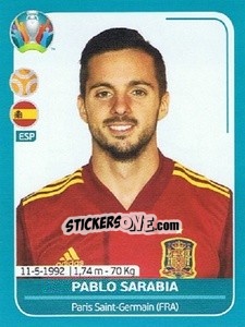Sticker Pablo Sarabia - UEFA Euro 2020 Preview. 568 stickers version - Panini