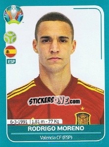 Sticker Rodrigo Moreno - UEFA Euro 2020 Preview. 568 stickers version - Panini