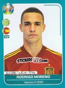 Sticker Rodrigo Moreno - UEFA Euro 2020 Preview. 568 stickers version n. ESP25 - Panini