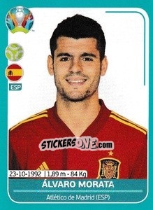 Sticker Álvaro Morata - UEFA Euro 2020 Preview. 568 stickers version n. ESP27 - Panini