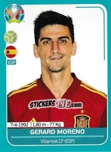 Cromo Gerard Moreno - UEFA Euro 2020 Preview. 568 stickers version - Panini