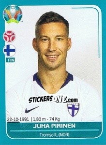 Sticker Juha Pirinen - UEFA Euro 2020 Preview. 568 stickers version n. FIN10 - Panini