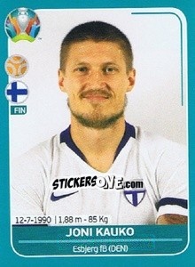 Sticker Joni Kauko - UEFA Euro 2020 Preview. 568 stickers version n. FIN22 - Panini
