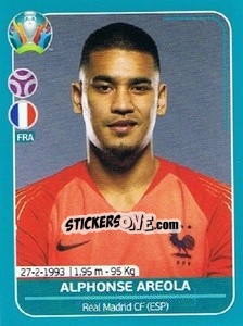 Sticker Alphonse Areola - UEFA Euro 2020 Preview. 568 stickers version n. FRA8 - Panini