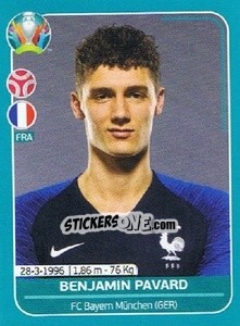 Sticker Benjamin Pavard - UEFA Euro 2020 Preview. 568 stickers version n. FRA9 - Panini