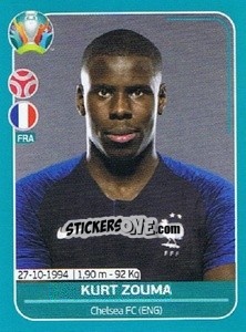 Sticker Kurt Zouma - UEFA Euro 2020 Preview. 568 stickers version n. FRA12 - Panini
