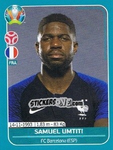 Sticker Samuel Umtiti - UEFA Euro 2020 Preview. 568 stickers version n. FRA15 - Panini