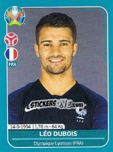 Sticker Léo Dubois - UEFA Euro 2020 Preview. 568 stickers version n. FRA16 - Panini