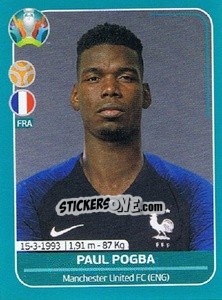 Sticker Paul Pogba - UEFA Euro 2020 Preview. 568 stickers version - Panini