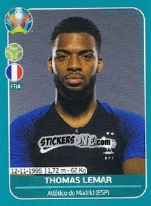 Sticker Thomas Lemar - UEFA Euro 2020 Preview. 568 stickers version n. FRA22 - Panini