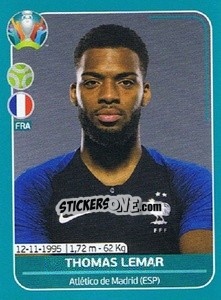 Sticker Thomas Lemar - UEFA Euro 2020 Preview. 568 stickers version - Panini