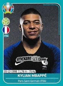 Sticker Kylian Mbappé - UEFA Euro 2020 Preview. 568 stickers version n. FRA25 - Panini