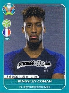 Sticker Kingsley Coman - UEFA Euro 2020 Preview. 568 stickers version - Panini
