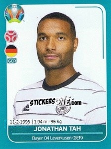 Sticker Jonathan Tah - UEFA Euro 2020 Preview. 568 stickers version n. GER12 - Panini