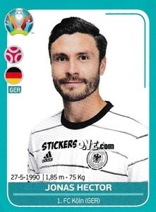 Sticker Jonas Hector - UEFA Euro 2020 Preview. 568 stickers version - Panini
