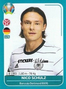 Sticker Nico Schulz - UEFA Euro 2020 Preview. 568 stickers version - Panini